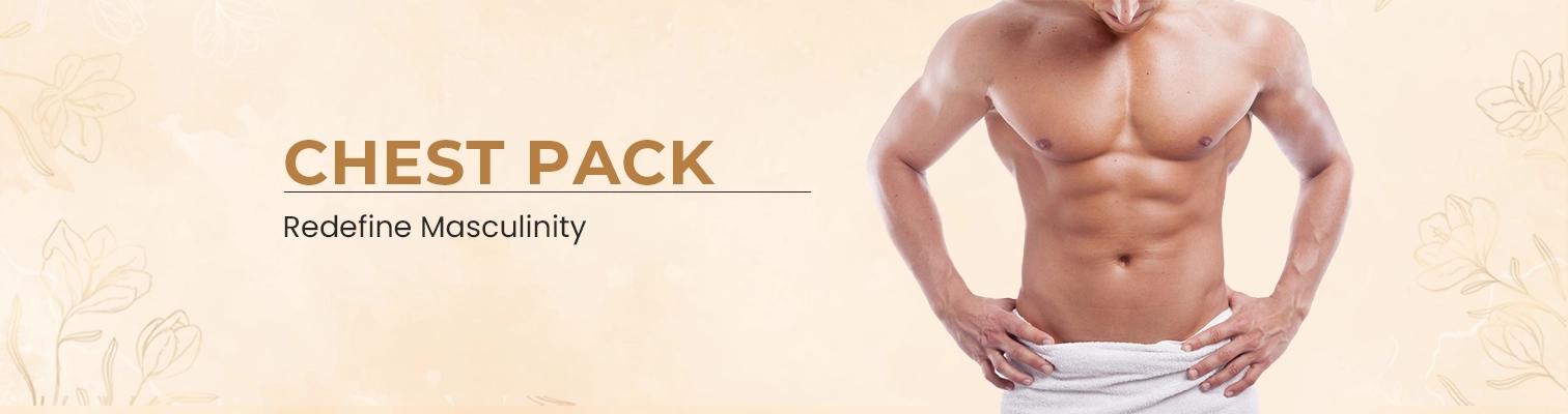 Men showing chest after chest pack surgery.