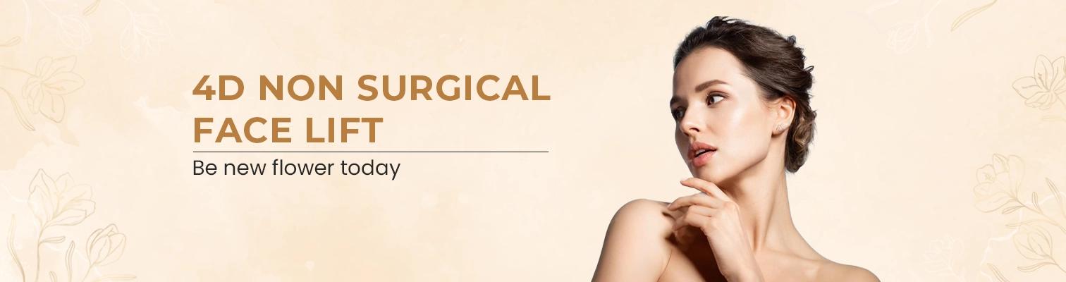 woman took treatment of 4D Non Surgical Face Lift